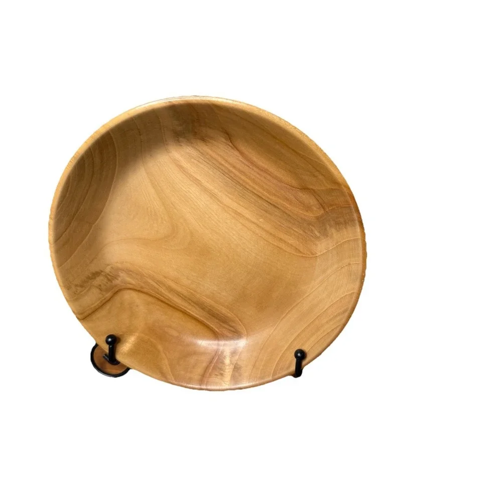 Vintage‎ Handcrafted Cherry Wood Bowl 8